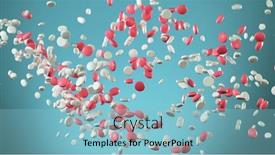  Presentation with medical pills - Cool new theme with freeze-motion-of-flying-coloured backdrop and a light blue colored foreground