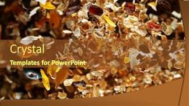  Presentation with breakfast cereal - Amazing presentation design having freeze-motion-of-flying-group backdrop and a tawny brown colored foreground