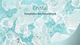  Presentation with beverages - Presentation featuring freeze-motion-of-flying-ice background and a sky blue colored foreground