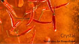  Presentation with red chilli - Presentation enhanced with freeze-motion-of-flying-red background and a gold colored foreground