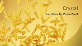  Presentation with penne pasta - Audience pleasing slides consisting of freeze-motion-of-flying-uncooked backdrop and a yellow colored foreground