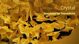  Presentation with food preparation - Slide deck consisting of freeze-motion-of-flying-uncooked background and a tawny brown colored foreground