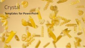  Presentation with freeze - Cool new slides with freeze-motion-of-flying-uncooked backdrop and a yellow colored foreground