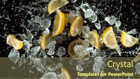  Presentation with lemons - Cool new slide set with freeze-motion-of-lemons-slices backdrop and a tawny brown colored foreground