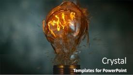  Presentation with alternative energy idea light bulb - Presentation theme consisting of freeze-motion-of-light-bulb background and a dark gray colored foreground