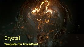  Presentation with light bulb or lightbulb - PPT theme with freeze-motion-of-light-bulb background and a wine colored foreground