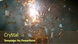  Presentation with light bulb idea invention presenter - Presentation theme with freeze-motion-of-light-bulb background and a  colored foreground