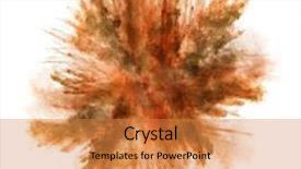  Presentation with dust - Slide deck consisting of freeze motion of orange dust background and a gold colored foreground