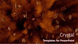  Presentation with cocoa beans - Presentation with freeze-motion-of-pieces and a wine colored foreground