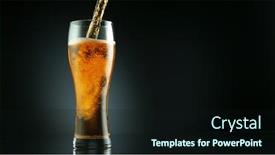  Presentation with freeze - Slide set featuring freeze-motion-of-pouring-beer background and a wine colored foreground