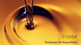  Presentation with freeze - Slides with freeze-motion-of-pouring-oil background and a yellow colored foreground
