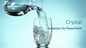 Presentation with pouring water - Cool new theme with freeze-motion-of-pouring-water backdrop and a cool aqua colored foreground