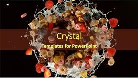  Presentation with milk splash - Presentation with freeze-motion-of-rotating-cereal background and a tawny brown colored foreground