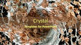  Presentation with milk splash - Cool new presentation design with freeze-motion-of-rotating-cereal backdrop and a tawny brown colored foreground