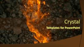  Presentation with fossil fuel coal - Slide set with freeze-motion-of-rotating-coal background and a tawny brown colored foreground