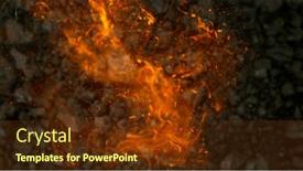  Presentation with fossil fuel coal - Presentation theme enhanced with freeze-motion-of-rotating-coal background and a tawny brown colored foreground