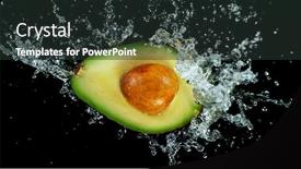  Presentation with freeze - Slides having freeze-motion-of-sliced-avocado background and a tawny brown colored foreground