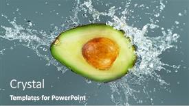  Presentation with freeze - PPT layouts featuring freeze-motion-of-sliced-avocado background and a ocean colored foreground