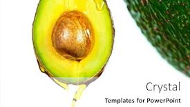  Presentation with freeze - Beautiful theme featuring freeze-motion-of-sliced-avocado backdrop and a white colored foreground