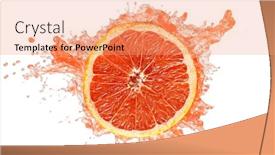  Presentation with freeze - Colorful PPT layouts enhanced with freeze-motion-of-sliced-grapefruit backdrop and a coral colored foreground