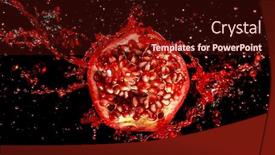  Presentation with pomegranate - Colorful PPT layouts enhanced with freeze-motion-of-sliced-pomegranate backdrop and a wine colored foreground