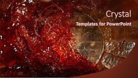  Presentation with alcoholic beverage - Presentation theme having freeze-motion-of-splashing-red background and a wine colored foreground