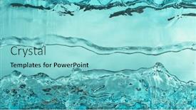  Presentation with blue water - PPT layouts enhanced with freeze-motion-of-splashing-water background and a arctic colored foreground