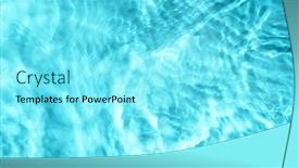  Presentation with blue water - Presentation theme consisting of freeze-motion-of-splashing-water background and a arctic colored foreground