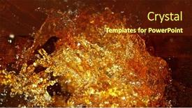  Presentation with alcoholic beverage - PPT theme with freeze-motion-of-splashing-whisky background and a tawny brown colored foreground