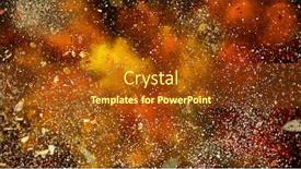 Presentation with explosion - Colorful presentation theme enhanced with freeze-motion-of-various-spice backdrop and a tawny brown colored foreground