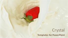  Presentation with freeze - Theme with freeze-motion-of-whirling-milk background and a  colored foreground
