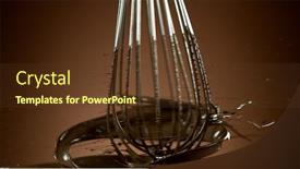  Presentation with hot chocolate - Presentation theme featuring freeze-motion-of-wire-whisk background and a tawny brown colored foreground