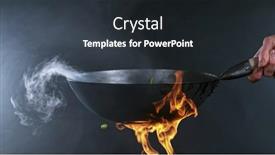  Presentation with freeze - Presentation theme enhanced with freeze-motion-of-wok-pan background and a dark gray colored foreground