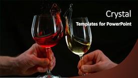  Presentation with freeze - PPT theme consisting of freeze-motion-shot-of-clinking background and a black colored foreground