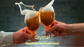  Presentation with freeze - PPT layouts consisting of freeze-motion-shot-of-clinking background and a tawny brown colored foreground