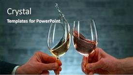  Presentation with freeze - Presentation design with freeze-motion-shot-of-clinking background and a ocean colored foreground