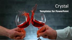  Presentation with freeze - PPT layouts consisting of freeze-motion-shot-of-clinking background and a tawny brown colored foreground