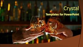  Presentation with freeze - PPT layouts enhanced with freeze-motion-shot-of-clinking background and a wine colored foreground