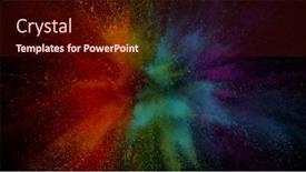  Presentation with color powder - Slide deck enhanced with freeze-motion-shot-of-color background and a wine colored foreground