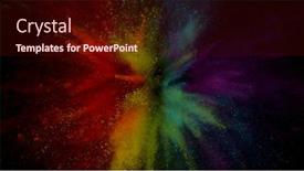  Presentation with color powder - Slides with freeze-motion-shot-of-color background and a  colored foreground