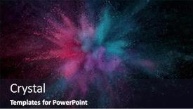  Presentation with color powder - Theme with freeze-motion-shot-of-color background and a wine colored foreground