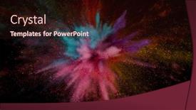  Presentation with color powder - Presentation theme featuring freeze-motion-shot-of-color background and a  colored foreground