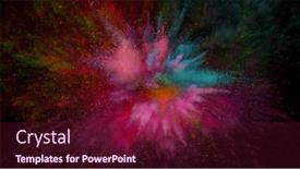  Presentation with color powder - Presentation design enhanced with freeze-motion-shot-of-color background and a  colored foreground