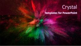  Presentation with color powder - Presentation theme having freeze-motion-shot-of-color background and a  colored foreground