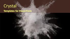  Presentation with color powder - Slide set featuring freeze-motion-shot-of-color background and a tawny brown colored foreground