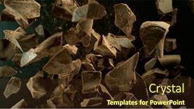  Presentation with motion - Presentation theme with freeze-motion-shot-of-exploding and a tawny brown colored foreground