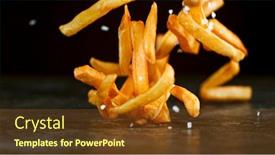  Presentation with table salt - Slide deck with freeze-motion-shot-of-falling background and a tawny brown colored foreground