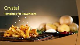  Presentation with table salt - Theme featuring freeze-motion-shot-of-falling background and a tawny brown colored foreground