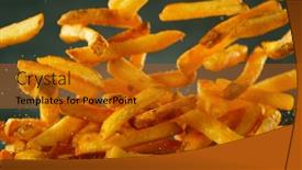  Presentation with freeze - PPT theme having freeze-motion-shot-of-falling background and a gold colored foreground