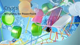  Presentation with plastic waste - Presentation theme with freeze-motion-shot-of-flying background and a light blue colored foreground